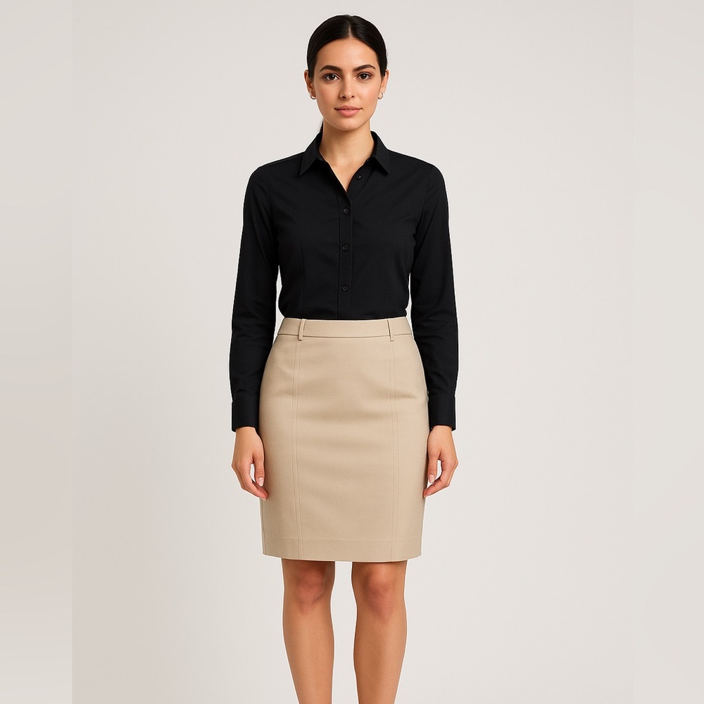 Express Design Studio Beige Pencil Skirt Women’s Size 4 | Work Office Career